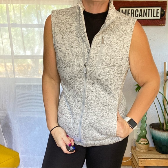 Calvin Klein Heathered Gray Puffer Vest Size Xsmall - Picture 4 of 14
